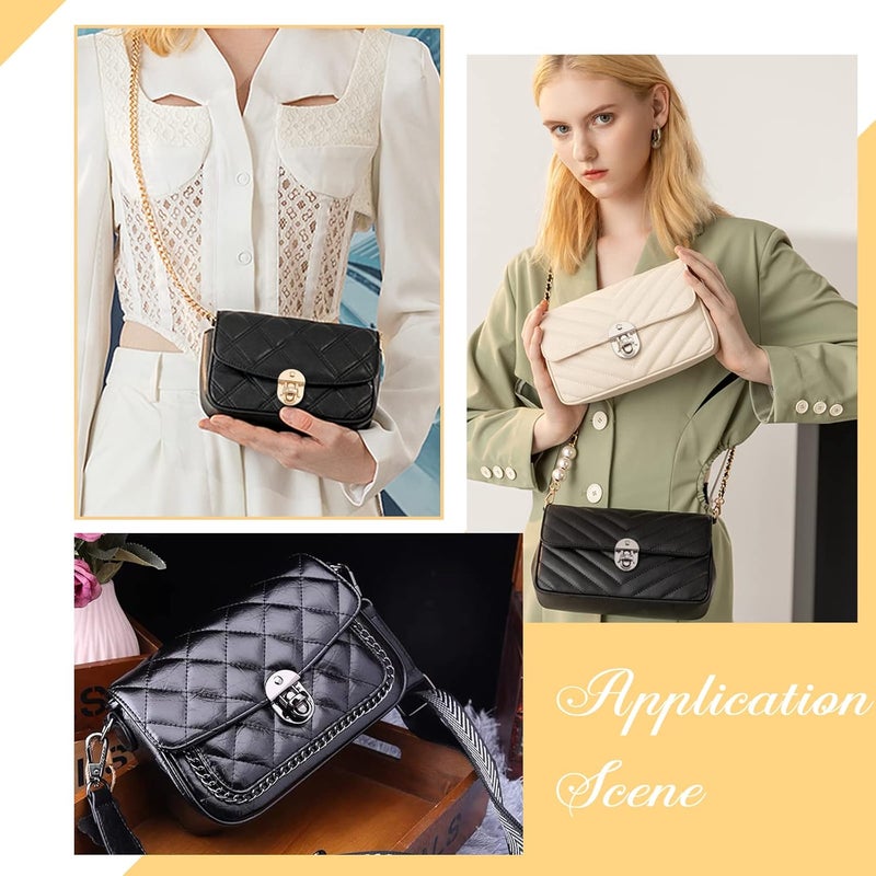 klarako 3 Colors Purse Twist Lock, Clutches Closure Handbag Turn Locks Clasp Metal Clip Buckle Fasteners Alloy Latches Catch Clasp DIY Leathercraft Briefcase Purse Making Hardware Accessory - Image 4