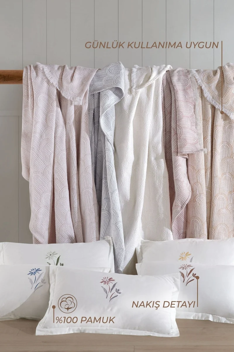 ايلارت Sunrise Blanket Set Double 6 Piece Stone