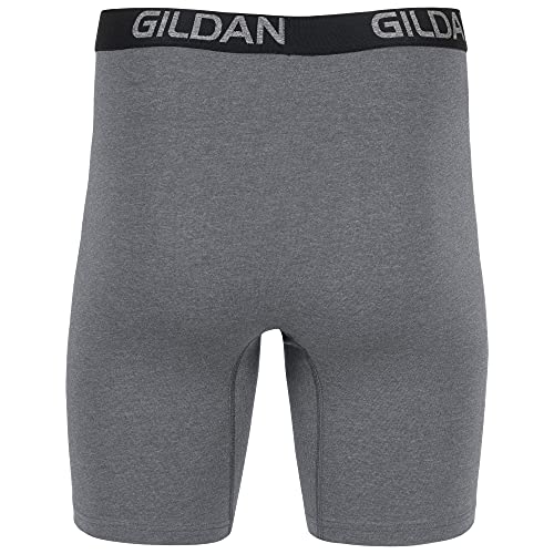 Gildan Men's Underwear Cotton Stretch Boxer Briefs, Multipack, Black Soot/Heather Dark Grey/Green Midnight (4-Pack), Small - Image 5