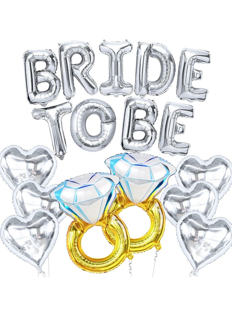 KatchOn, Silver Bride To Be Balloons Set - Pack of 17 | Silver Bachelorette Party Decorations | Bride Balloons Bachelorette | Bridal Shower Decorations | Bachelorette Balloons, Bride To Be Decorations - Image 1