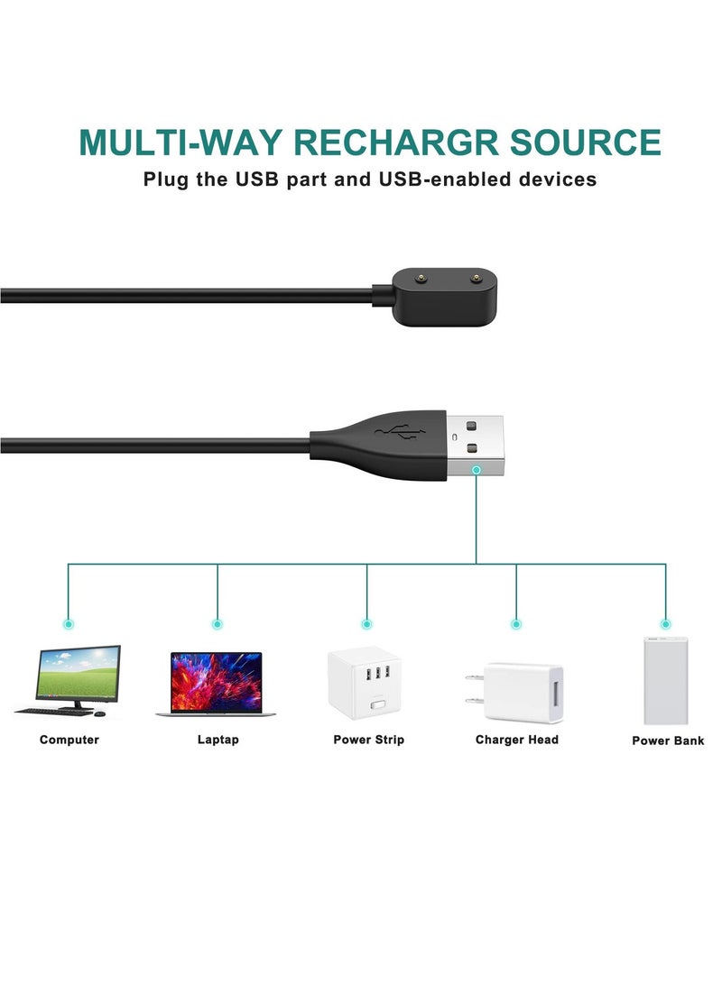 VIUAUAX Charger for Huawei Watch Fit3 Charger Cable, 100CM USB Magnetic Charger for Huawei Band 9/8/7/6 smartwatch (Black) - Image 3