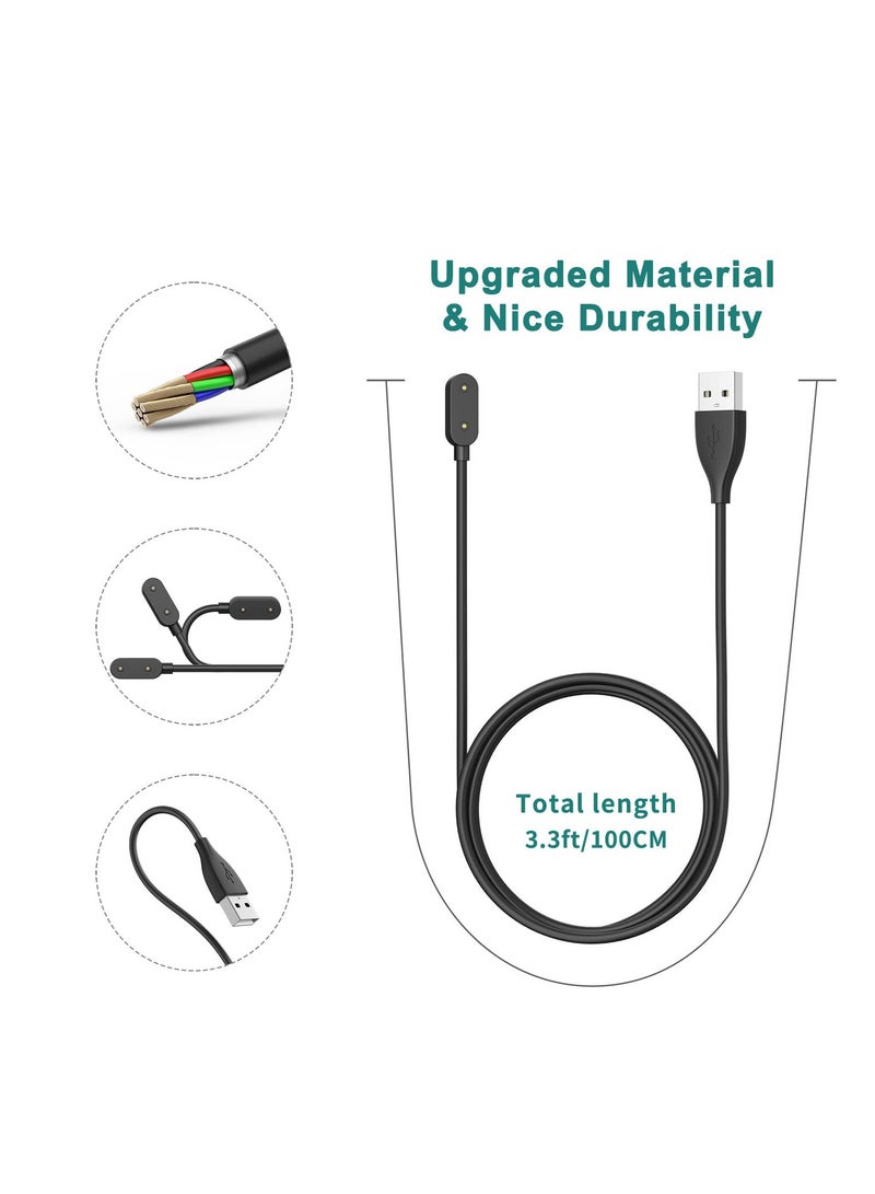 VIUAUAX Charger for Huawei Watch Fit3 Charger Cable, 100CM USB Magnetic Charger for Huawei Band 9/8/7/6 smartwatch (Black) - Image 4