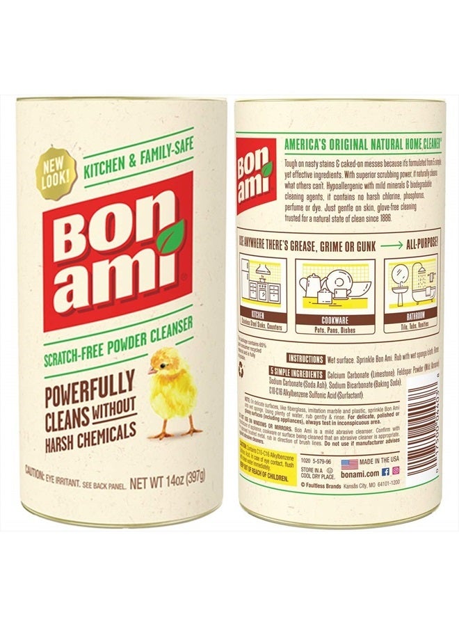 Bon ami Powder Cleanser for Kitchens & Bathrooms - All Types of Surfaces, Cleans Grime & Dirt, Polishes Surfaces, Absorbs Odors (Single 1 Pack) - Image 2