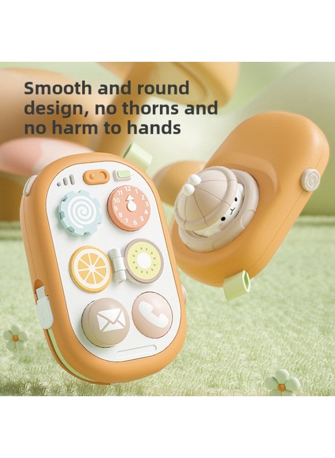 Generic Infants Coax Baby To Turn Happy Busy Board Hand Catch Ball Early Education Whistle Stack High Tambourine Rattle Baby Toy-Color:Whistle Monkey-green Box  - Image 3