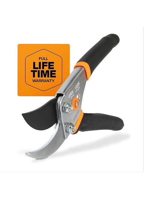 Fiskars Bypass Pruning Shears, 5/8-Inch Cut Capacity Garden Clippers, Gardening Scissors with Sharp, Rust Resistant Steel Blade