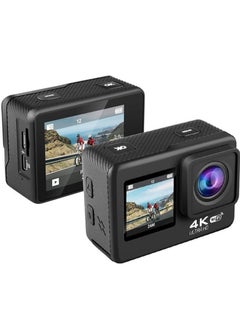 XiuWoo 4K Action Camera, 16MP WiFi Waterproof Camera,EIS Touch Screen, PC Webcam, 170 Deg Wide Angle 30M Underwater Camcorder with a 64GB U3 Card, Remote Control and Accessories  - Image 1