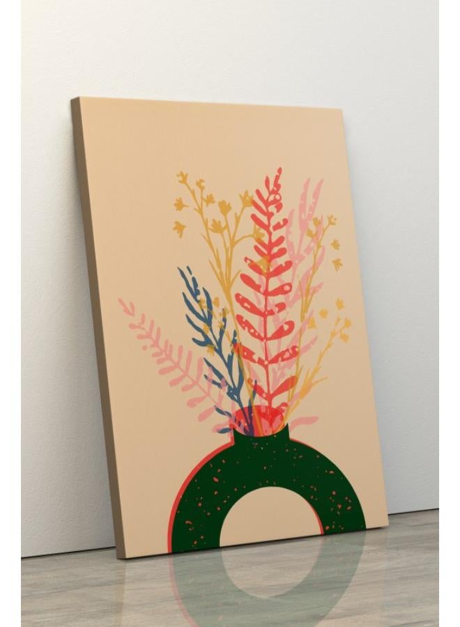 هوم جاليري لوحة فنية جدارية مطبوعة على شكل فروع مزهرية عصرية على قماش الكانفاس مقاس 60×40 سم - Image 4