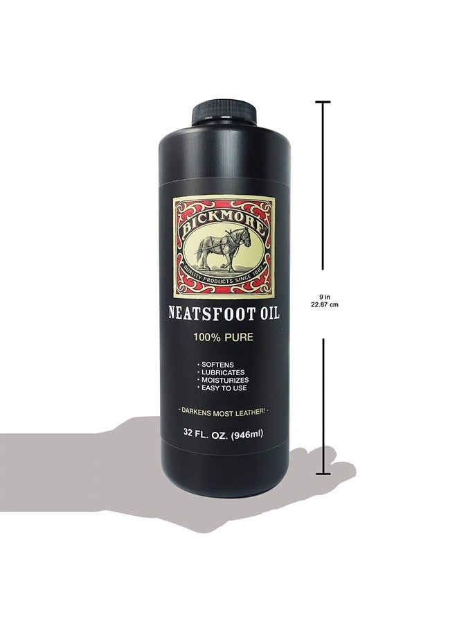 Bickmore 100% Pure Neatsfoot Oil 32 oz - Leather Conditioner and Wood Finish - Image 3