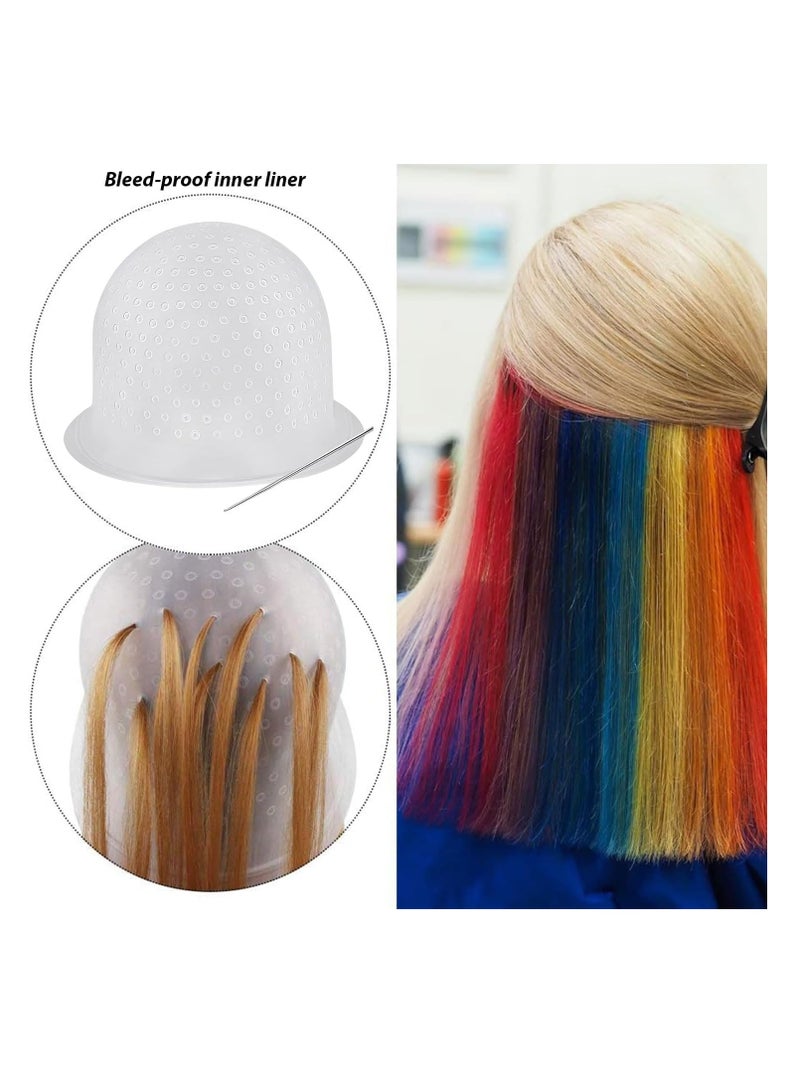 Meetion قبعة صبغ الشعر السيليكونية الاحترافية لتسليط الضوء على خصل الشعر وأدوات تصفيف الشعر مع خطاف صبغ الشعر للنساء والرجال - Image 4