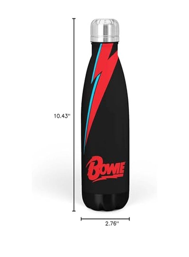 Rocksax David Bowie Lightning Bolt Vacuum Insulated Stainless Steel Water Bottle - 16.9 fl oz Hot & Cold Music Memorabilia Collectible Drink Bottle - 500 mL Capacity - Image 2