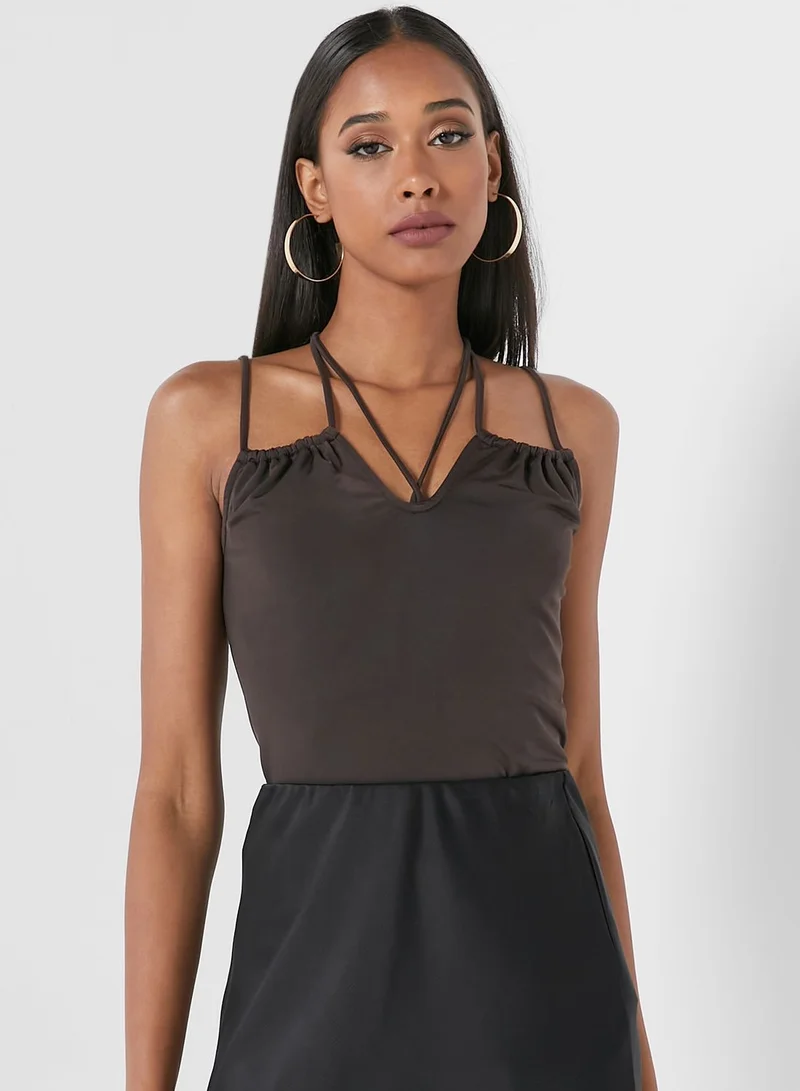 Topshop Petite Ruched Body