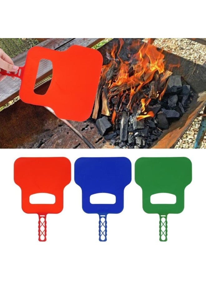 GO2CAMPS BBQ Fan Plastic, Heat Resistant Plastic Barbecue Hand Fan, BBQ Flame Blower, BBQ Hand Fan, Outdoor Barbecue Fire Bellow, Camping and Hiking and Picnic Events-Asorted Colours  - Image 2