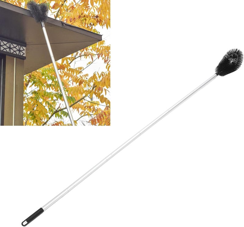 Professional Gutter Cleaning Tool, 9 Section Extendable Roof Brush and Gutter Cleaner Brush with Eaves/Drain Channels, Pet+PP+Aluminum - Image 3