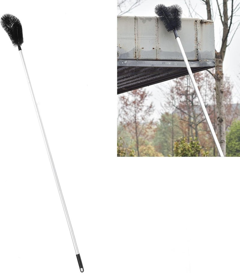 Professional Gutter Cleaning Tool, 9 Section Extendable Roof Brush and Gutter Cleaner Brush with Eaves/Drain Channels, Pet+PP+Aluminum - Image 2