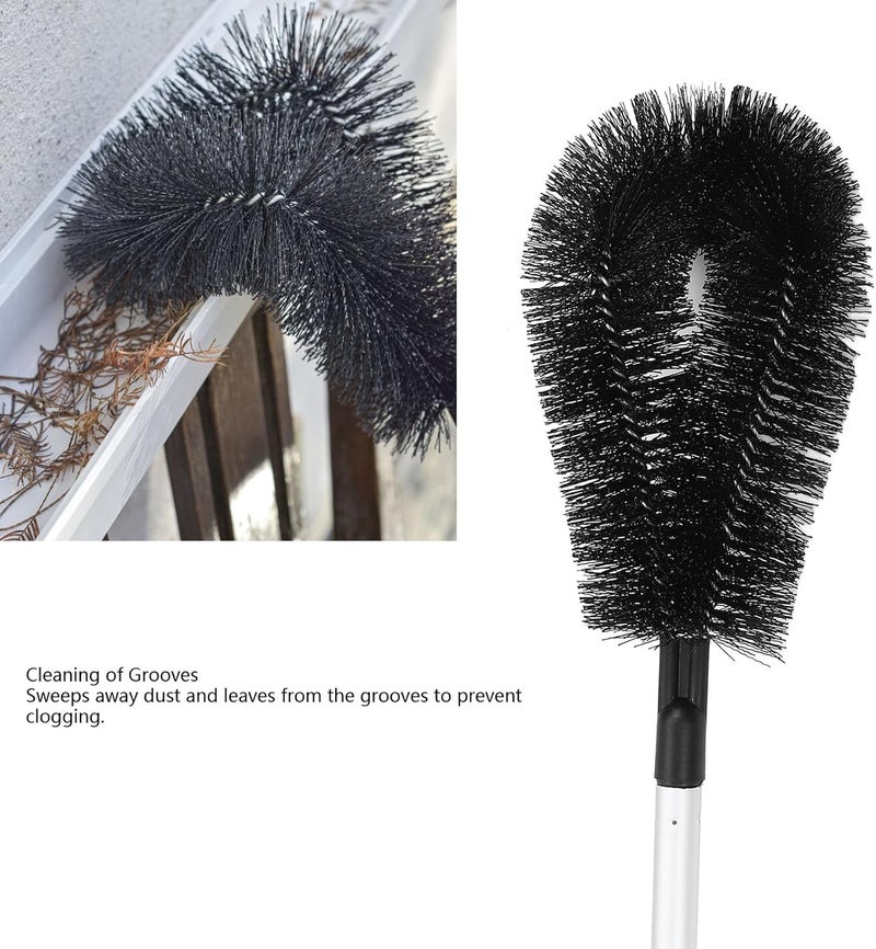 Professional Gutter Cleaning Tool, 9 Section Extendable Roof Brush and Gutter Cleaner Brush with Eaves/Drain Channels, Pet+PP+Aluminum - Image 5