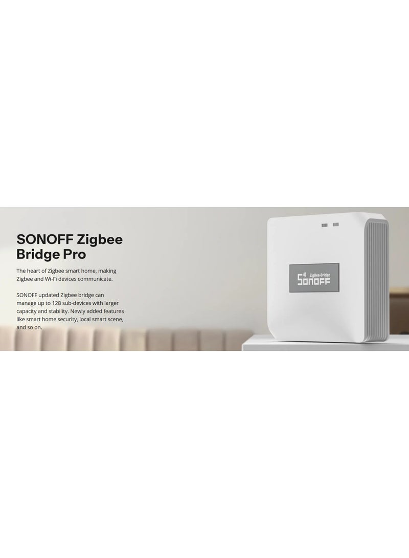 SONOFF Zigbee Bridge Pro, Zigbee 3.0 Smart Home Hub, Wi-Fi & Zigbee Gateway, Supports Up to 128 Devices, Smart Scenes & Home Security, eWeLink App - Image 3
