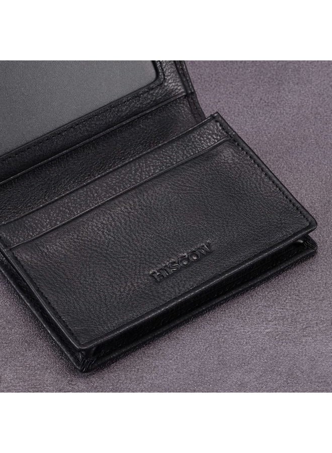 HISCOW Leather Business Card Case Holder for Men & Women, Italian Calfskin (Vintage Black) - Image 5