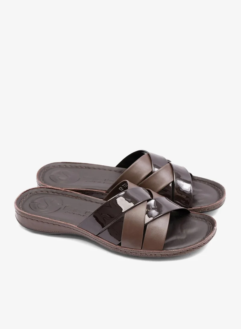 كومفورت بلس صندل نسائي جلد لامع كومفورت بلس بني