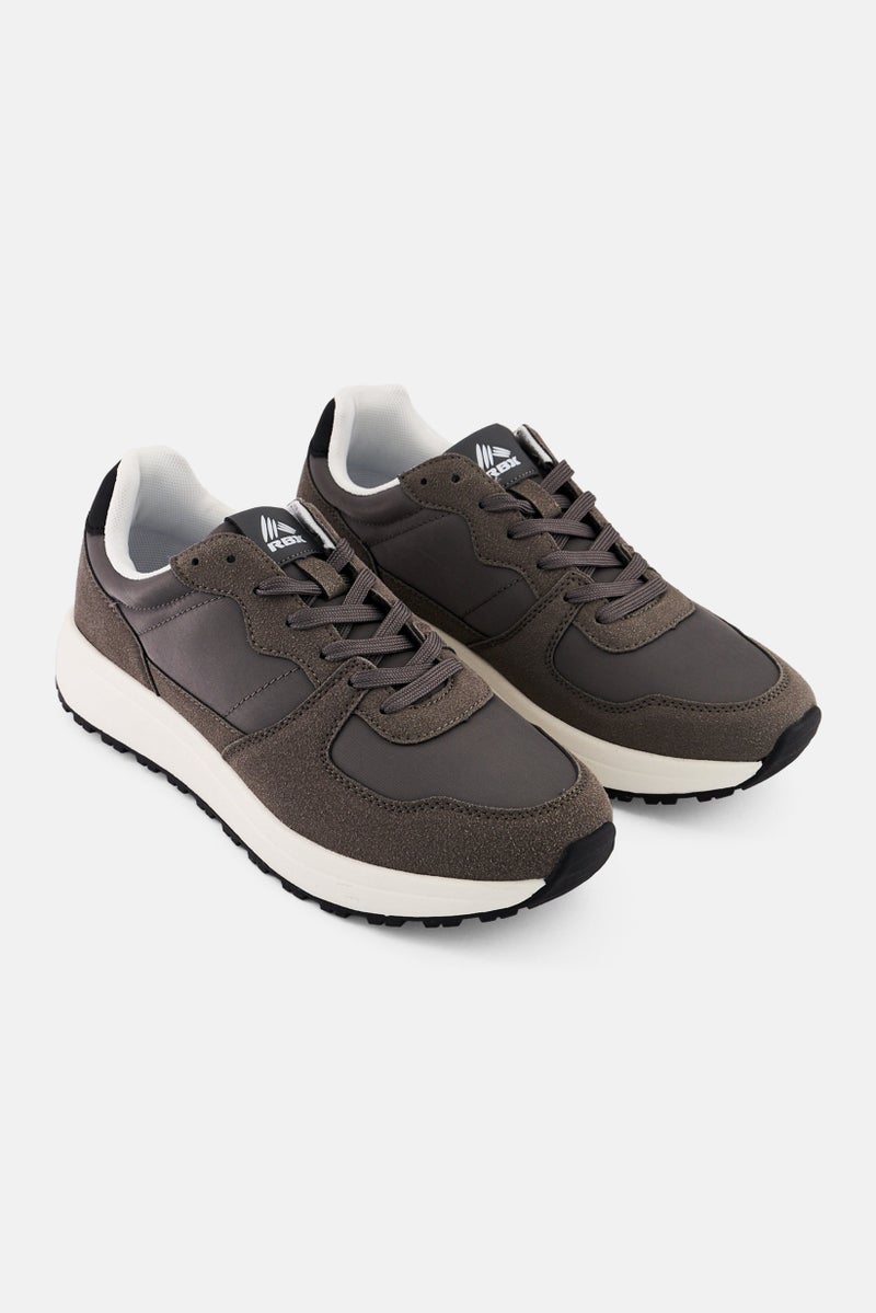 RBX Men Lace Up Brand Logo Outdoor Shoes, Grey - Image 1