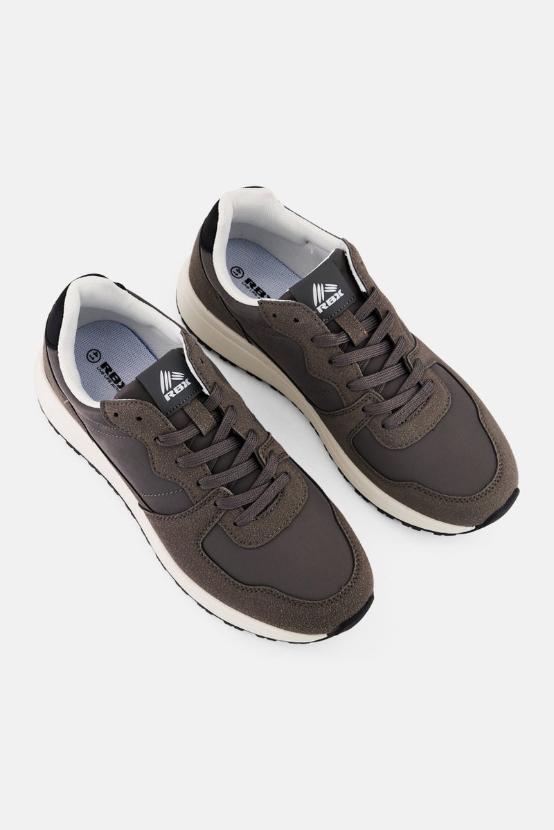 RBX Men Lace Up Brand Logo Outdoor Shoes, Grey - Image 2
