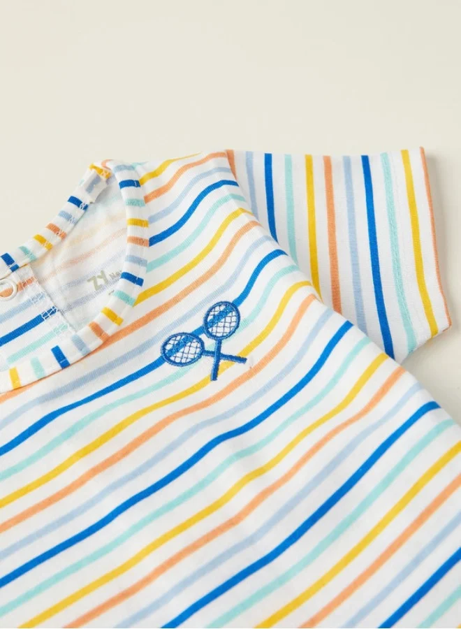 Zippy Jumpsuit for Newborn Baby Boys 'Tennis', Multicoloured