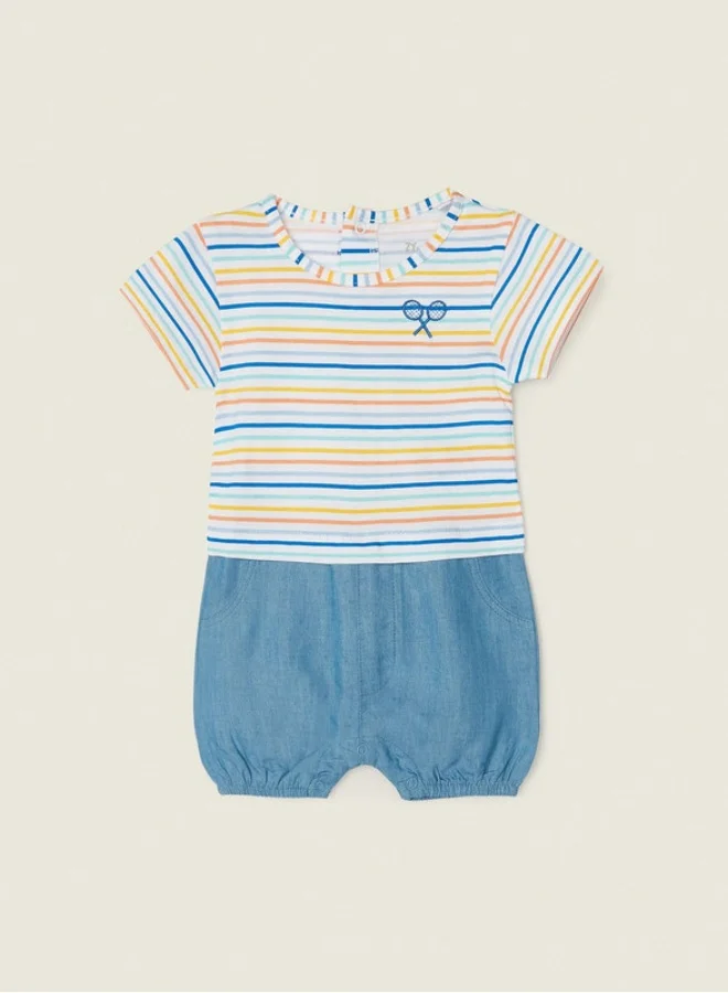 Zippy Jumpsuit for Newborn Baby Boys 'Tennis', Multicoloured