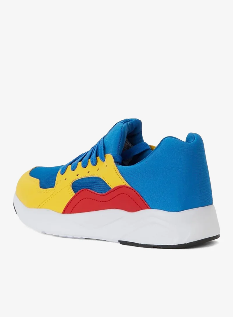 ليدل أحذية رياضية برباط بتصميم كتل الألوان
