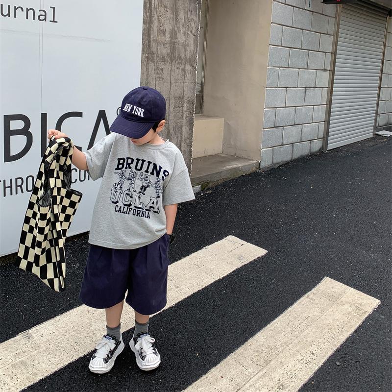 Children's Wear Children's Short-sleeved T-shirt Boys Summer 2022 New Korean Style Baby's Half-sleeved Top Trendy Handsome T-shirt - Image 5