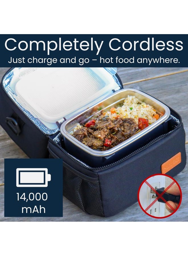 LunchEAZE XL Cordless Heated & Electric Lunch Box – Battery-Powered, 6-Cup Capacity, 220°F, Automatic Scheduled Heating, Insulated Bag for Hot Meals Anywhere - Image 5