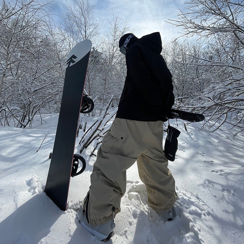 Unisex Windproof Waterproof Ski Pants Black  - Image 5