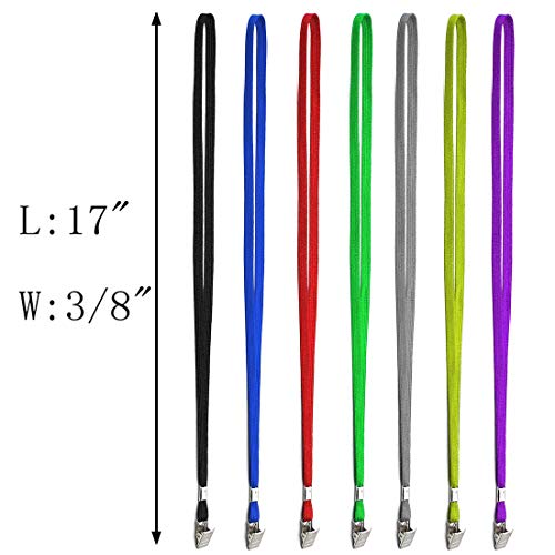 Bird Fiy Blue Lanyards 100 Pack Bulk Badge Lanyards with Clip Neck Flat Lanyard with Badge Lanyard Bulldog Clip - Image 2