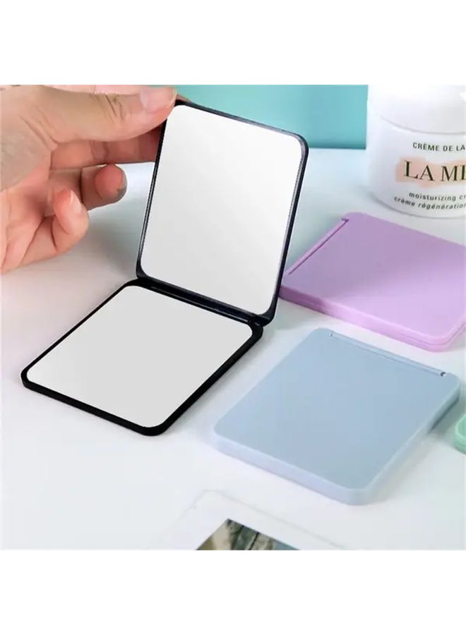 Portable Foldable Square Makeup Mirror with Stand Green - Image 2