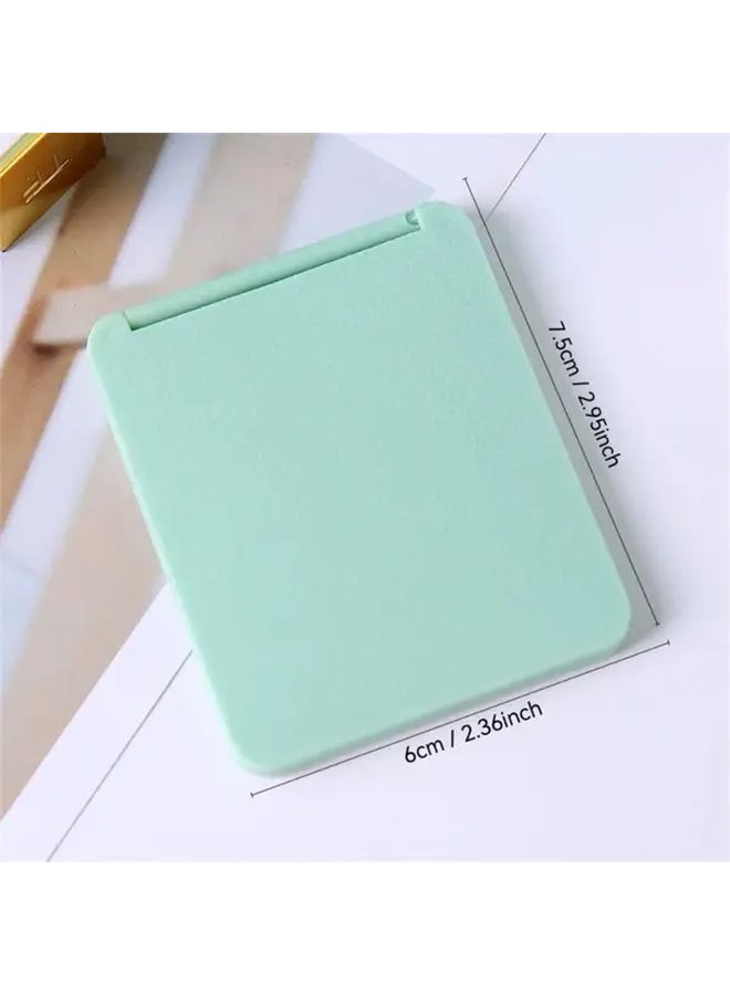 Portable Foldable Square Makeup Mirror with Stand Green - Image 3