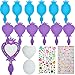 Liliful 12 Pack Princess Foam Mirror Kits Decorate Your Own Princess Mirrors Party Supplies Kids Unbreakable Toy Crafts for Girls Party Favors Birthday DIY Decorations CutePurpleBlue - Image 2