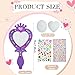 Liliful 12 Pack Princess Foam Mirror Kits Decorate Your Own Princess Mirrors Party Supplies Kids Unbreakable Toy Crafts for Girls Party Favors Birthday DIY Decorations CutePurpleBlue - Image 4