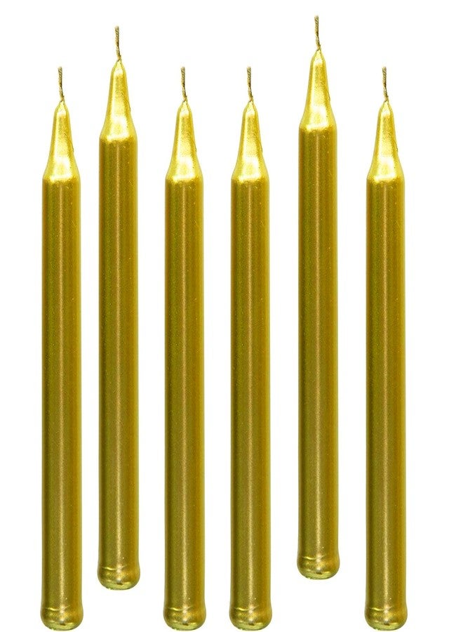 Luces Pack of 18 Golden Pastel Stick Candles for Diwali X-mas Decoration Home Decoration - Image 2