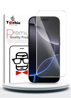 HD Tempered Glass Screen Protector for Apple iPhone 16 Pro - Anti Reflection Anti Bubbles 9H Hardness 0.33 mm Rounded Edges Easy Installation