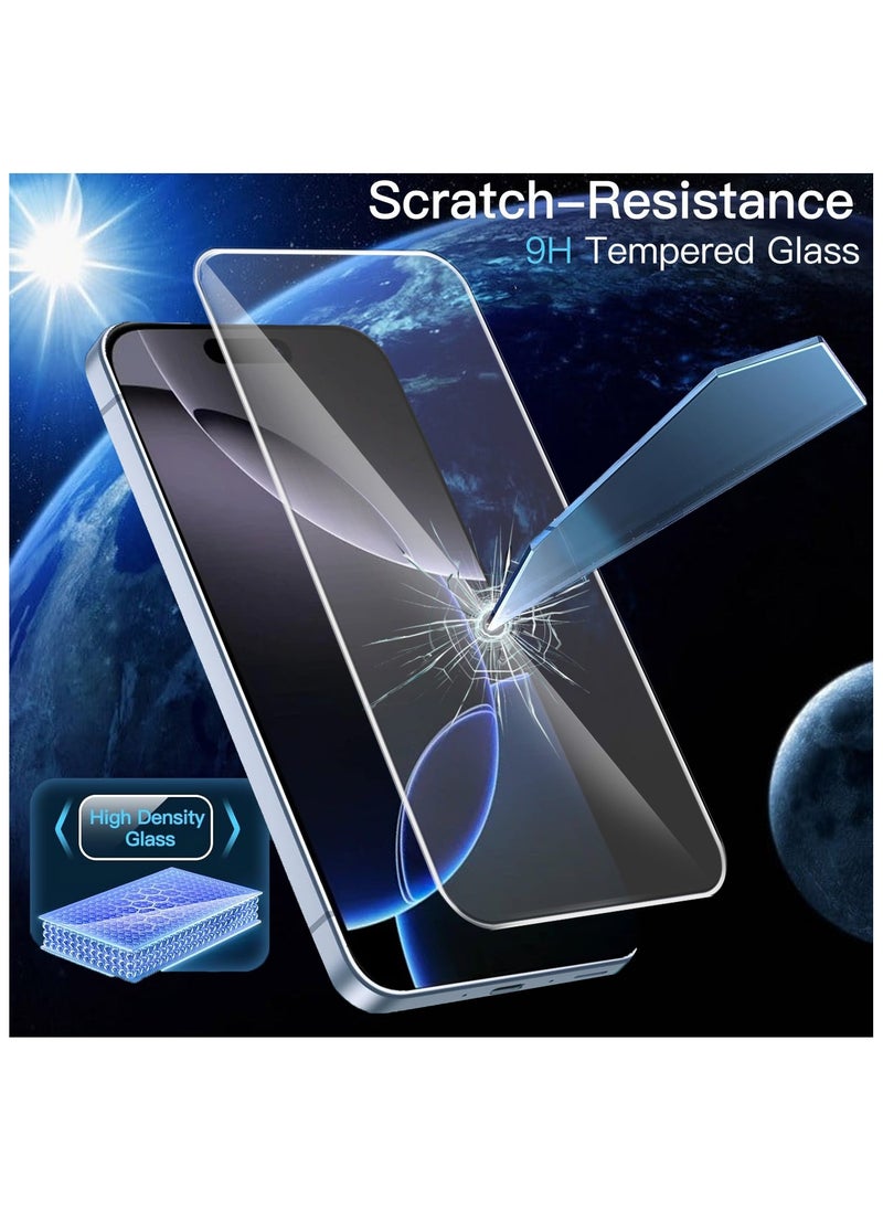 Techie - HD Tempered Glass Screen Protector for Apple iPhone 16 Pro - Anti Reflection Anti Bubbles 9H Hardness 0.33 mm Rounded Edges Easy Installation - Image 1