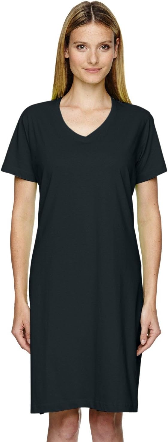 LAT Ladies Fine Jersey Crossover VNeck Coverup LXL Black - Image 1