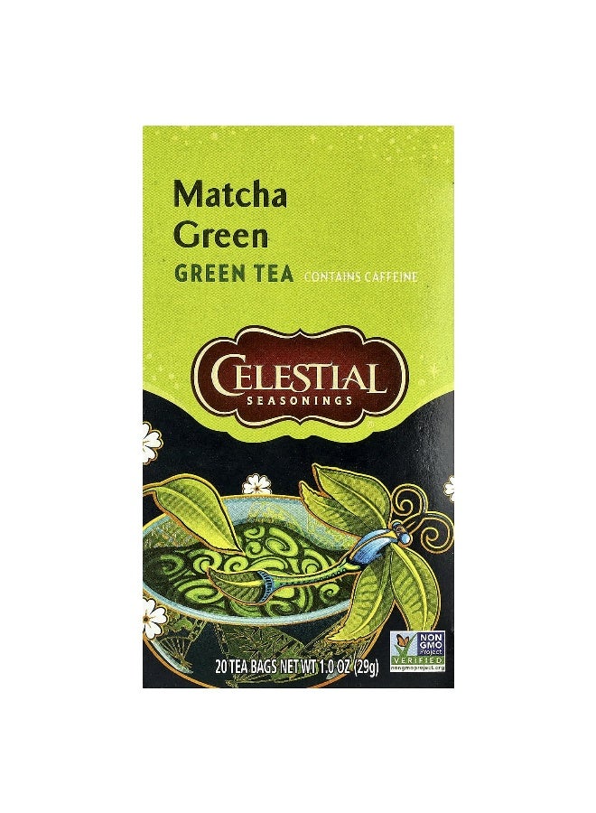 CELESTIAL SEASONINGS شاي سيلستيال سيزننجز، شاي أخضر، ماتشا، 20 كيس شاي، 1 أونصة (29 غ)  - Image 1