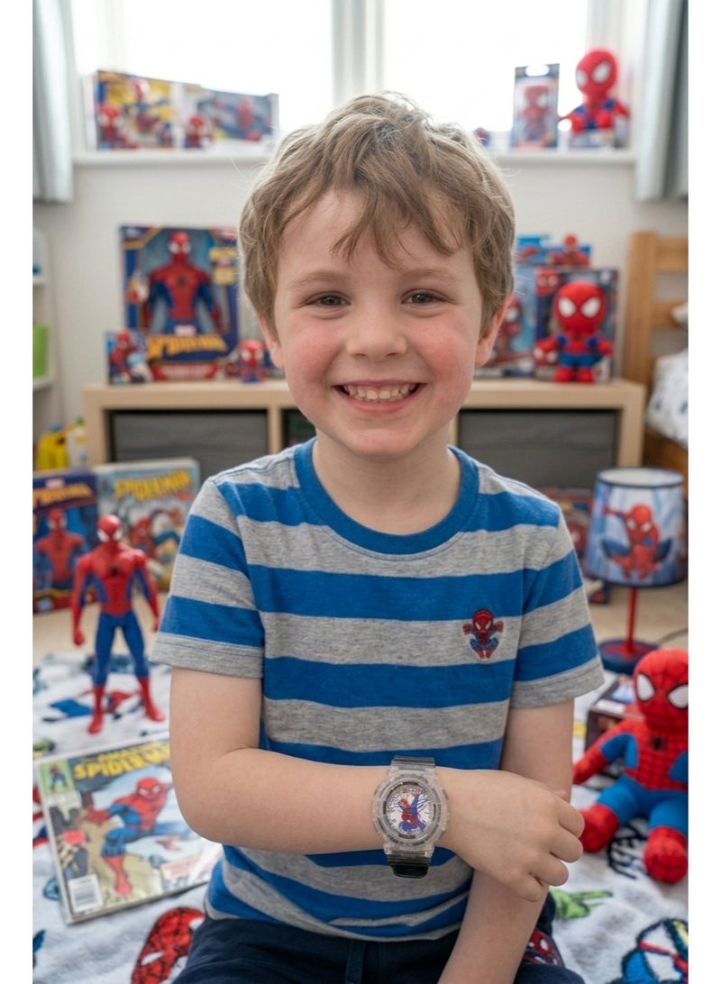 Spiderman Cartoon Children's Watch, Children's Luminous Watch Toys With Light Effects, Children's Electronic Watch，Adjustable Strap Learning Time Kids Wrist Watch with 7 Colors Flashing, Cool Inexpensive Gift for Toddlers,Boys,Girls - Image 4