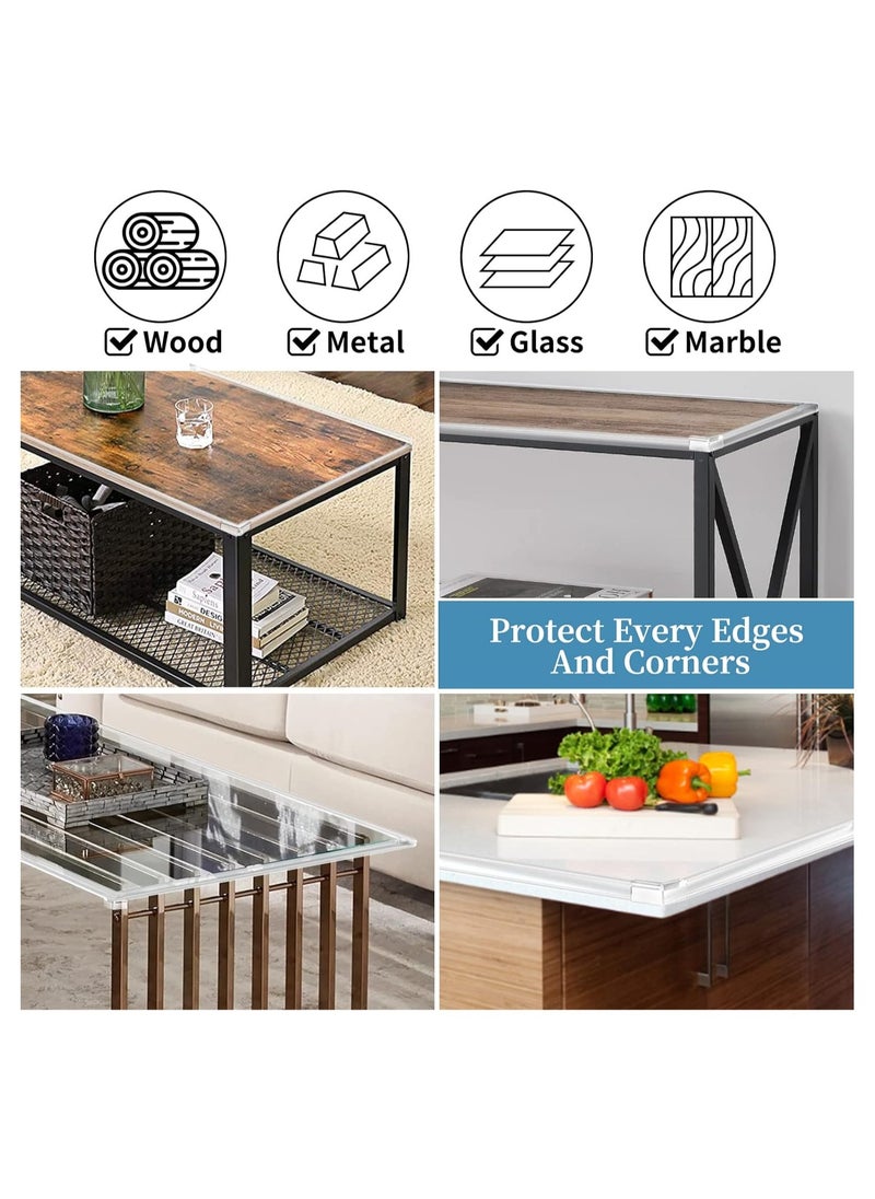 ORiTi - Edge Protector, Baby Proofing Edge Guards Clear Silicone Corner Protectors Baby Safety Edge Covers Bumper for Table, Cabinets, Crib, 6.6 ft Sharp Edge Protector (Width 0.6 inch), 4 Pack Corner Guards - Image 1