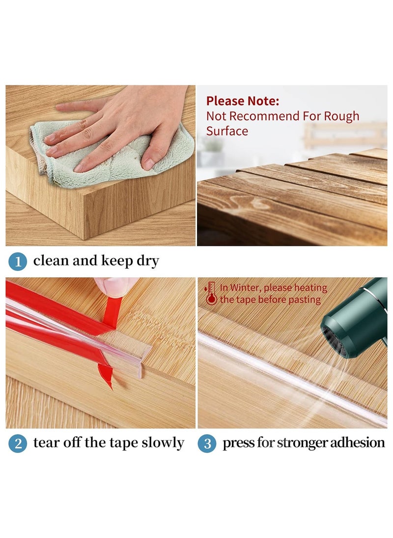 ORiTi - Edge Protector, Baby Proofing Edge Guards Clear Silicone Corner Protectors Baby Safety Edge Covers Bumper for Table, Cabinets, Crib, 6.6 ft Sharp Edge Protector (Width 0.6 inch), 4 Pack Corner Guards - Image 1