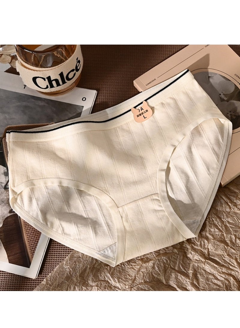 مجموعة من 5 ملابس داخلية قطنية أنيقة بخصر متوسط، ملابس داخلية مريحة وجيدة التهوية للفتيات - Image 5
