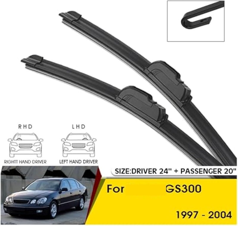 DEMULAX Car Front Wiper Blades for Lexus GS300 - Image 3