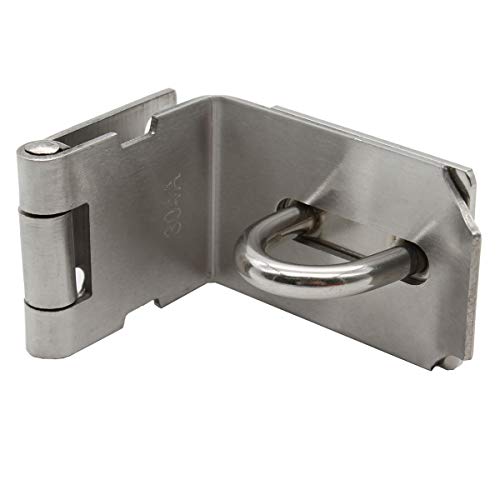 WANLIAN Heavy Padlock Hasp Duty,Door Hasp Latch 90 Degree, Stainless Steel Safety Angle Locking Latch for Push/Sliding/Barn Door - Image 4