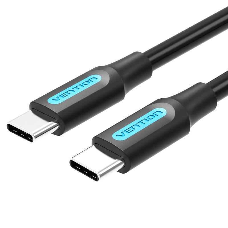 كابل VENTION من USB 2.0 من النوع C ذكر إلى ذكر، شحن سريع PD60W @3A ومعدل نقل بيانات 480Mbps (ذكر إلى ذكر، 0.5 م) - Image 1