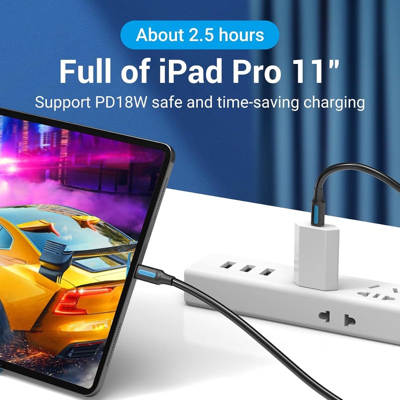 كابل VENTION من USB 2.0 من النوع C ذكر إلى ذكر، شحن سريع PD60W @3A ومعدل نقل بيانات 480Mbps (ذكر إلى ذكر، 0.5 م) - Image 5