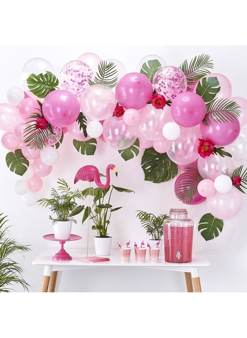 Ginger Ray Balloon Arch Kit Pink White Latex Confetti DIY 70-Pack 4m - Image 3