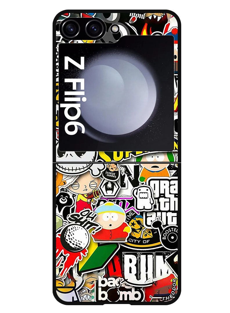 Theodor Protective Case Anti Scratch Shock Proof Bumper Cover For Samsung Galaxy Z Flip 6 superhero tags - Image 1